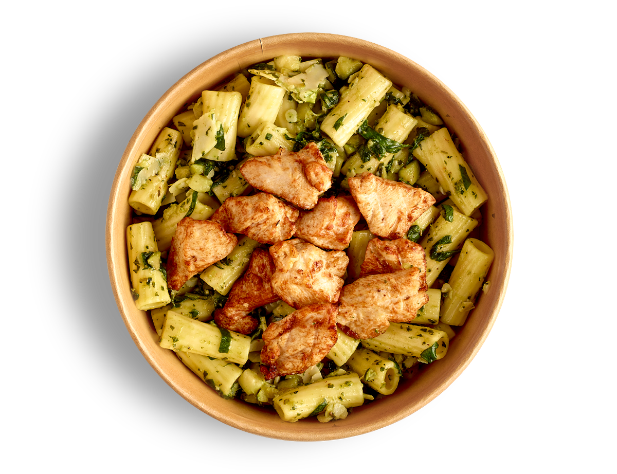 Rigatoni chicken pesto